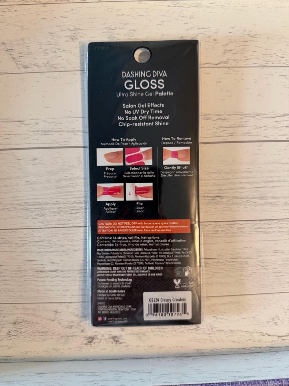 Dashing Divas Gloss Pink Gel Nail Strips - GS114 Stuck on You - Picture 2 of 2